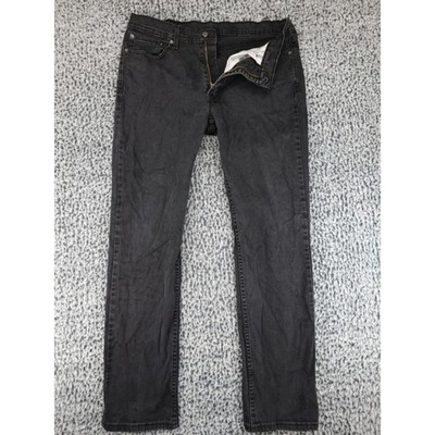 Levis 511 Slim Fit Mens Size 36x34 Black Denim Jeans 04511-4406 Good
