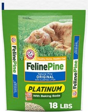 Feline Pine Platinum Non-Clumping Cat Litter 18lb. Pack of 2 