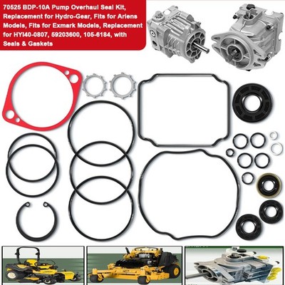 70525 for Hydro-Gear BDP-10A Pump Overhaul Seal Kit with Gaskets Exmark 105-6184