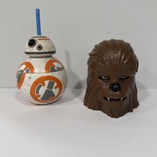 Set Of Two Star Wars Cups Disney World Park BB-8 Chewbacca Drink Mug