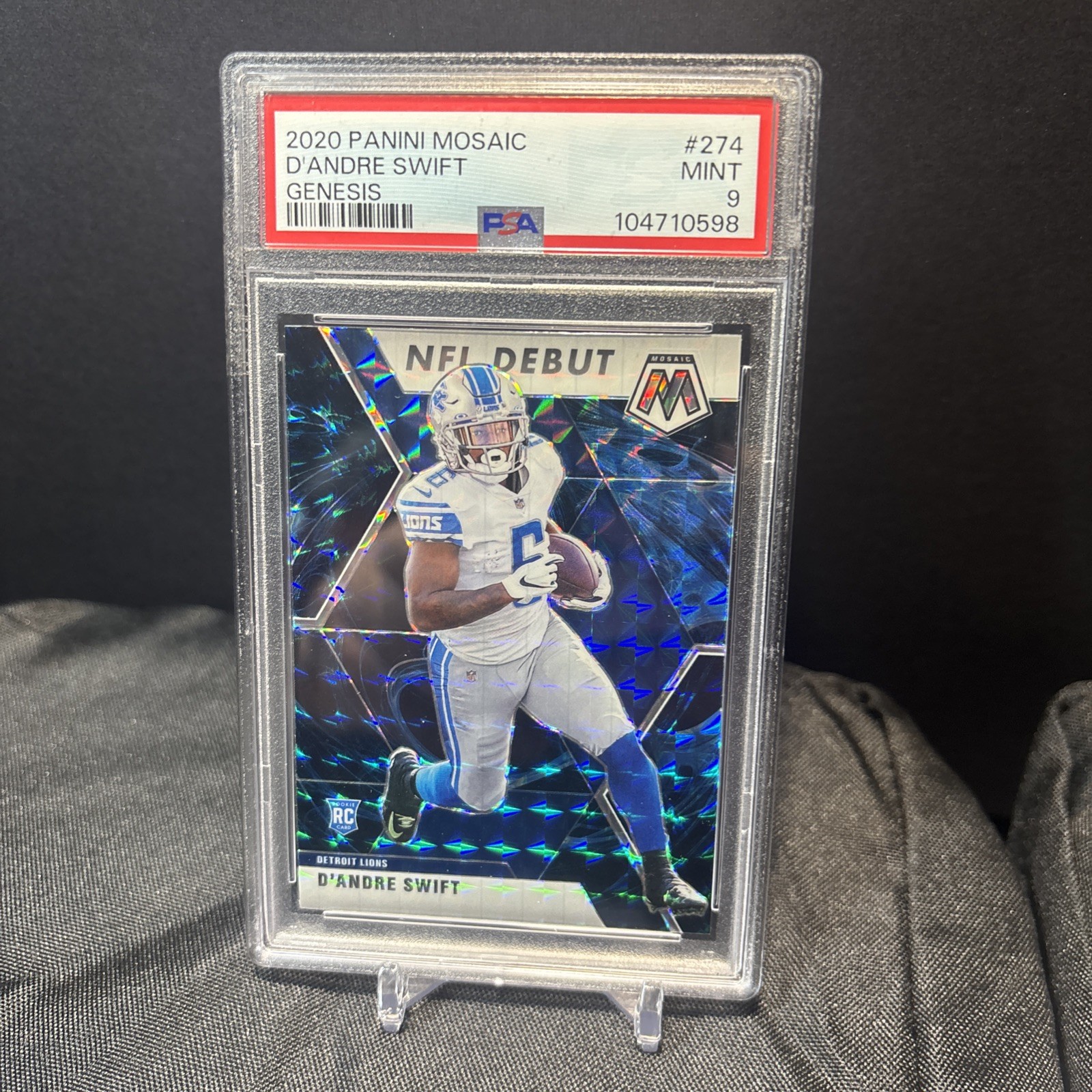 2020 Panini Mosaic - NFL Debut D'Andre Swift #274 Genesis Mosaic Prizm (RC)