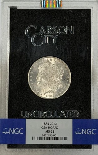 1884-CC $1 CARSON CITY GSA Hoard NGC MS65 Morgan Silver Dollar US Coin WOW!