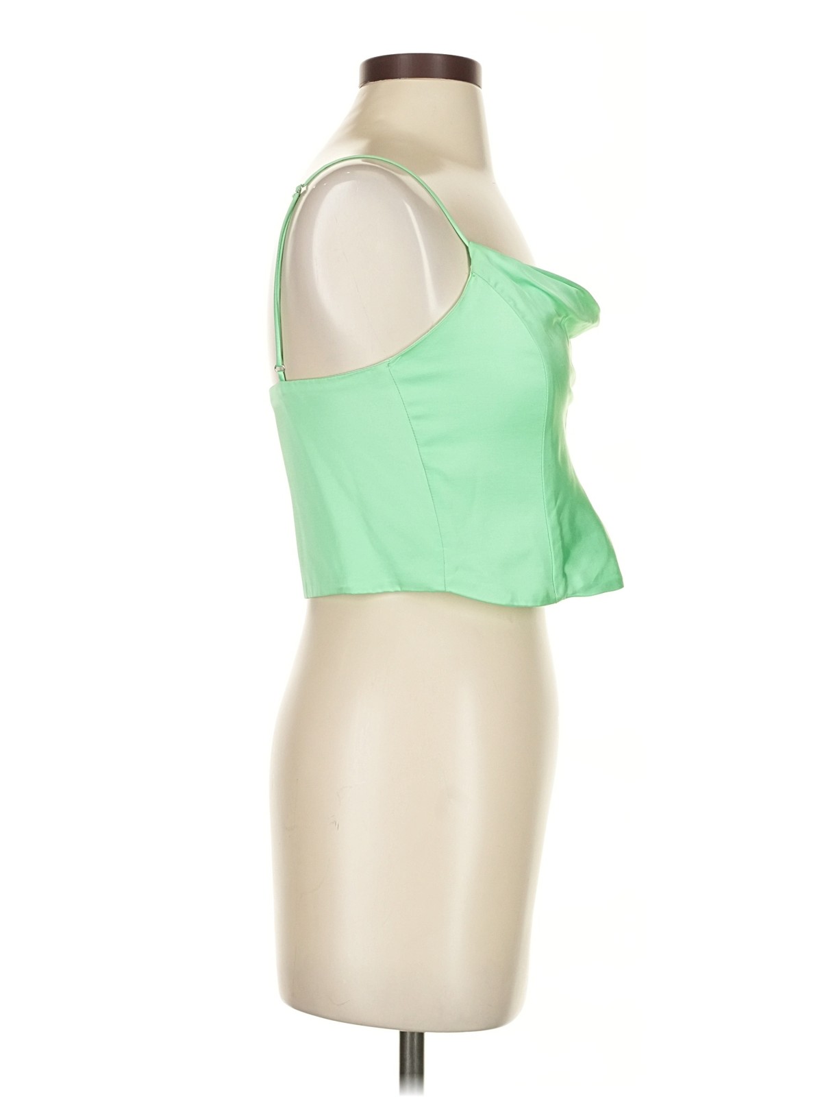 Zara Women Green Sleeveless Top S thumbnail 3