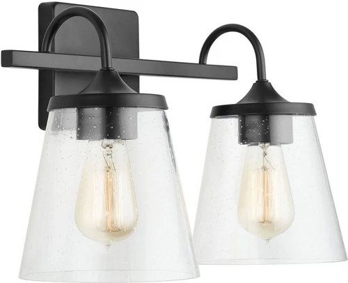Capital Lighting 139122MB-496 20 Matte Black 2-Light Vanity Light Fixture - Picture 1 of 3