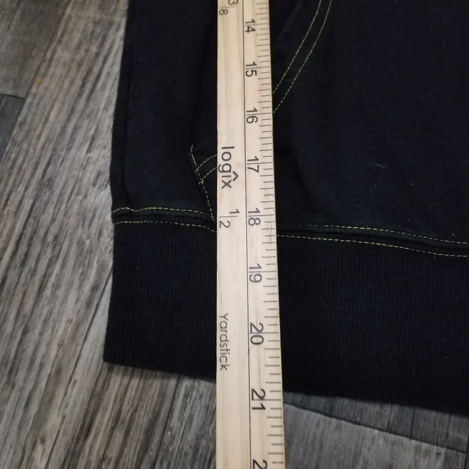 Y2K Abbey Dawn Punk Rock Skull Princess Black Green Zebra Striped Zip Hoodie M - Image 4 of 4