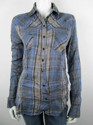 ★Guess★ Bluse Shirt Overhemd Top Neu Kariert Strass W14H13 L - Bild 1 von 3