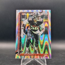 2025 Topps Chrome Leonard Floyd RayWave Refractor #18 Atlanta Falcons