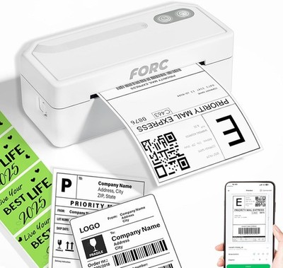 Impresora térmica de etiquetas de envío con Bluetooth, máquina de etiquetas sin