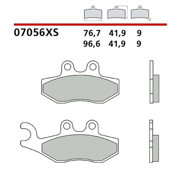 Brembo Vordere BREMSBELAGE-KIT FUR Piaggio X8 250 05-08-COD. 07056XS-image