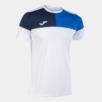 Joma Herren Kurzarmshirt Crew V, GrößE M, Weiß, KöNigsblau, Marineblau