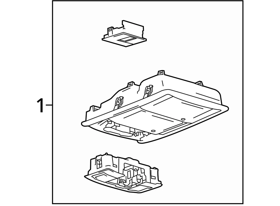 Console Front Roof 2 Storage Compartments Fits 09-14 FORD F150 PICKUP 6647191 - Изображение 4 из 4