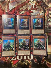 Yu-Gi-Oh Exosister Stella x3 + Exosister Elis x3 Prismatic Secret Rare. 