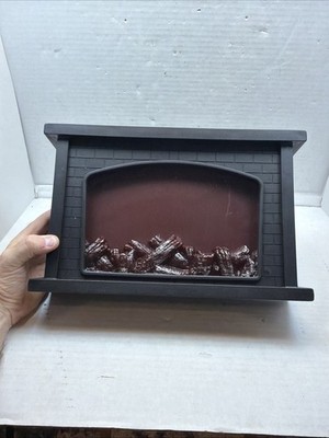 Elegant Fireplace Lantern: Flameless LED, Charcoal Finish, Portable Ambiance