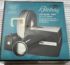 Vintage Sawyer's Rototray Projector 100 Slide Tray For 2 X 2 Slides Sealed NOS