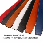 Men Leather Belts No Buckle 38mm For DIY Replacement Belt Strap 105cm-125cm US
