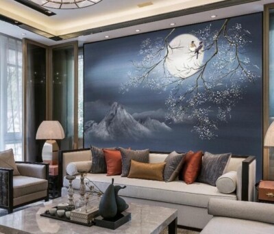 3D Moon Branch ZHUA2507 Wallpaper Wall Murals Removable Self-adhesive Ann 24