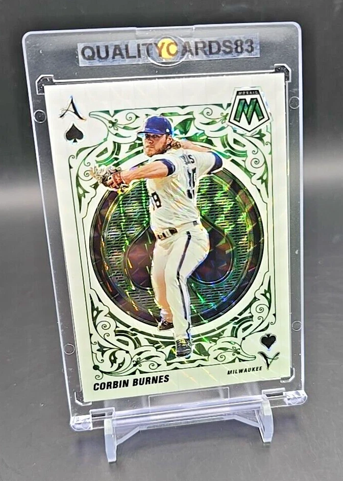 CORBIN BURNES REFRACTOR INSERT ACES WITH CASE MLB MILWAUKEE BREWERS - Image 2 of 4