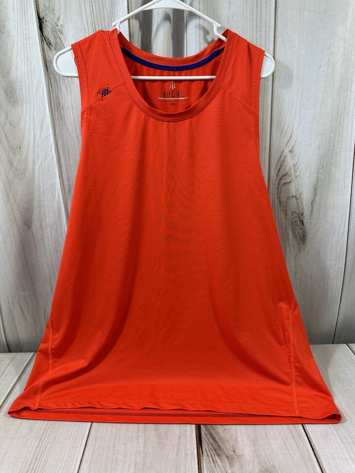 Rhone Athletic Men's 2XL Seamless Reign Tech Tank Top Sleeveless Shirt Orange