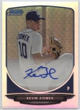Kevin Ziomek 2013 Bowman Chrome Refactor Auto RC - Detroit Tigers SP Autograph