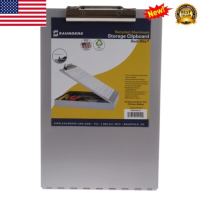 Heavy Duty Aluminum Storage Clipboard W/ Organizer & High Capacity Clip New