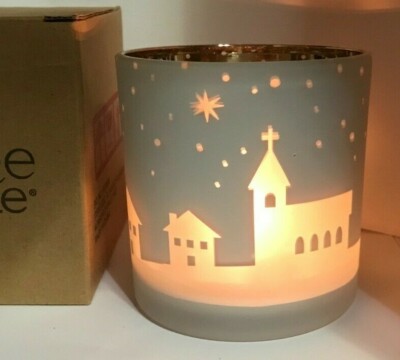 Yankee Candle GOLD VILLAGE Tea Light Holder - New in Box - FREE SHIPPING