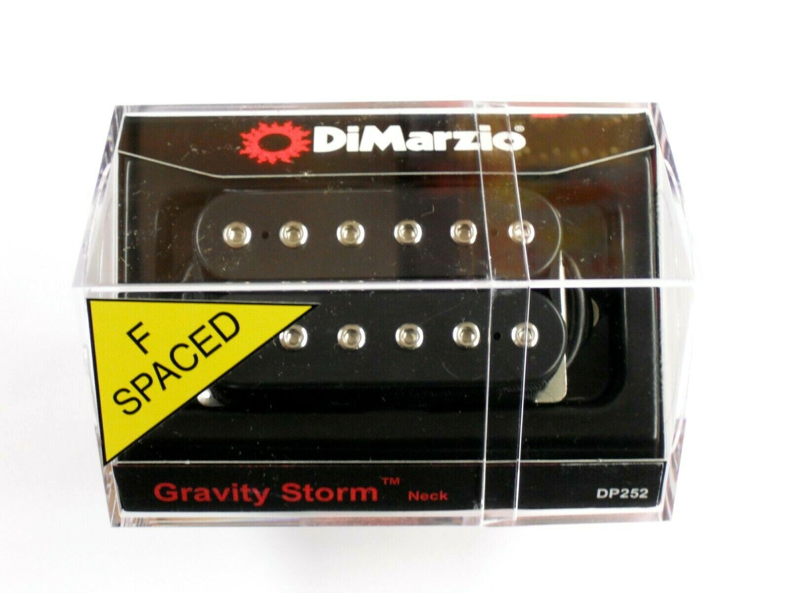 DiMarzio F-spaced Gravity Storm Neck Humbucker Black W/Chrome Poles DP 252