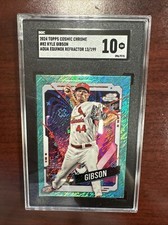 2024 Topps Cosmic Chrome Kyle Gibson Aqua Equinix Refractor 13/199 SGC 10