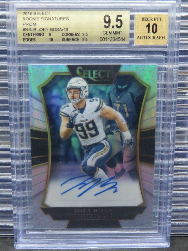 Joey Bosa Panini Select Rookie Signatures #RSJBS Gold Prizm