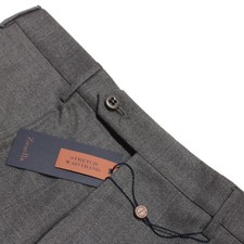 Zanella NWT Stretch Dress Pants Size 32 US Curtis In Gray Melange 100 Wool