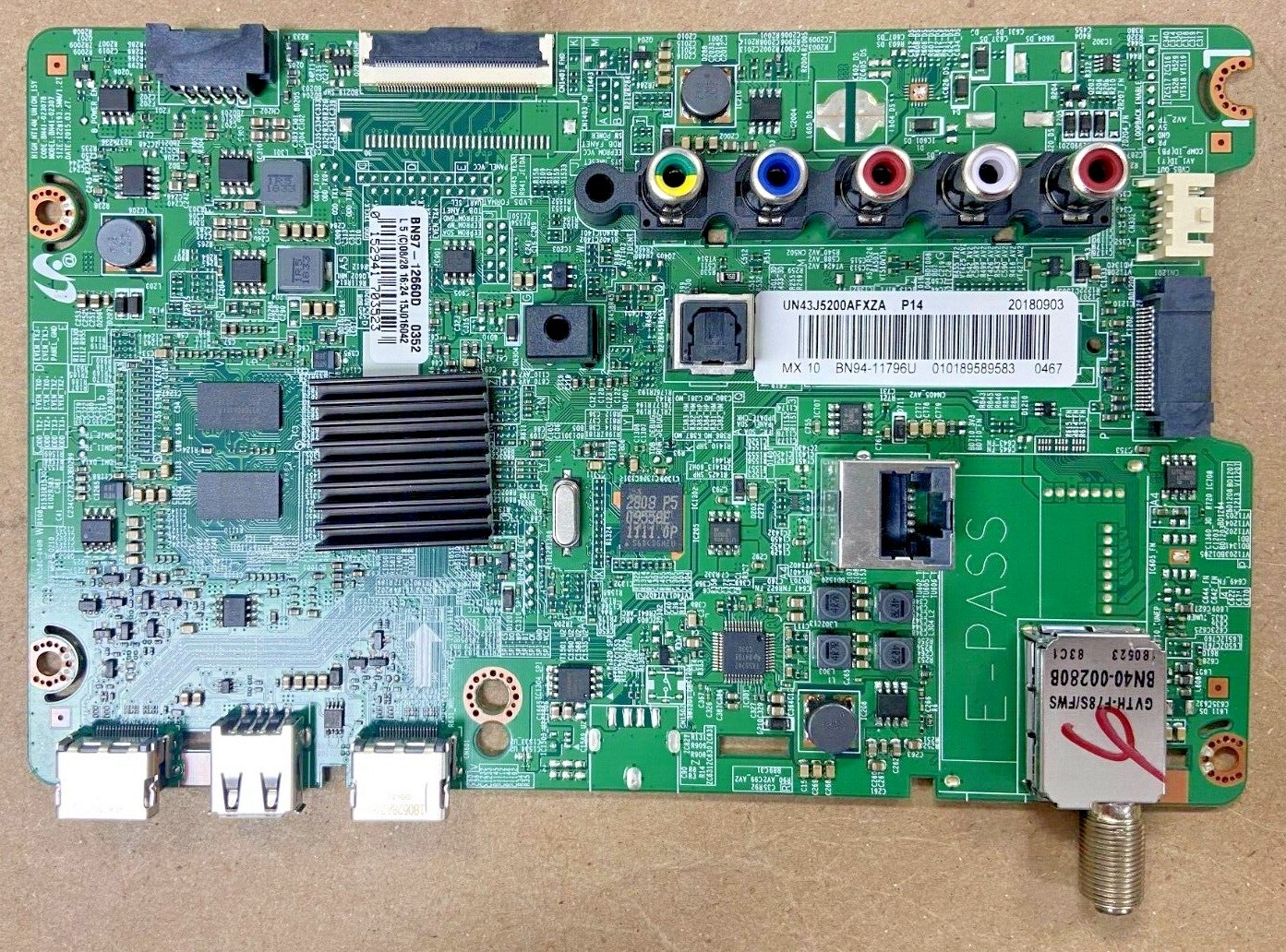 Samsung BN9411796U Main Board for UN43J5200AFXZA eBay