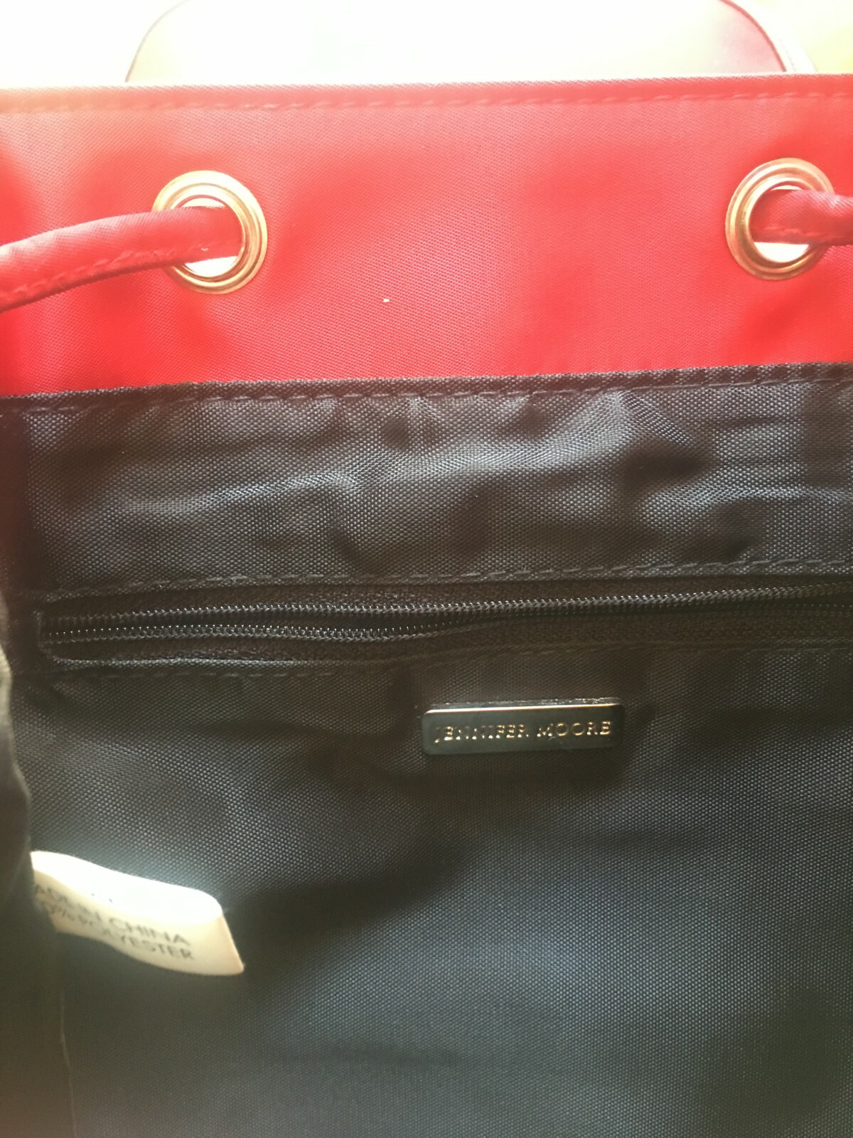 💕Jennifer Moore Red Polyester Medium Backpack💕 - image 8