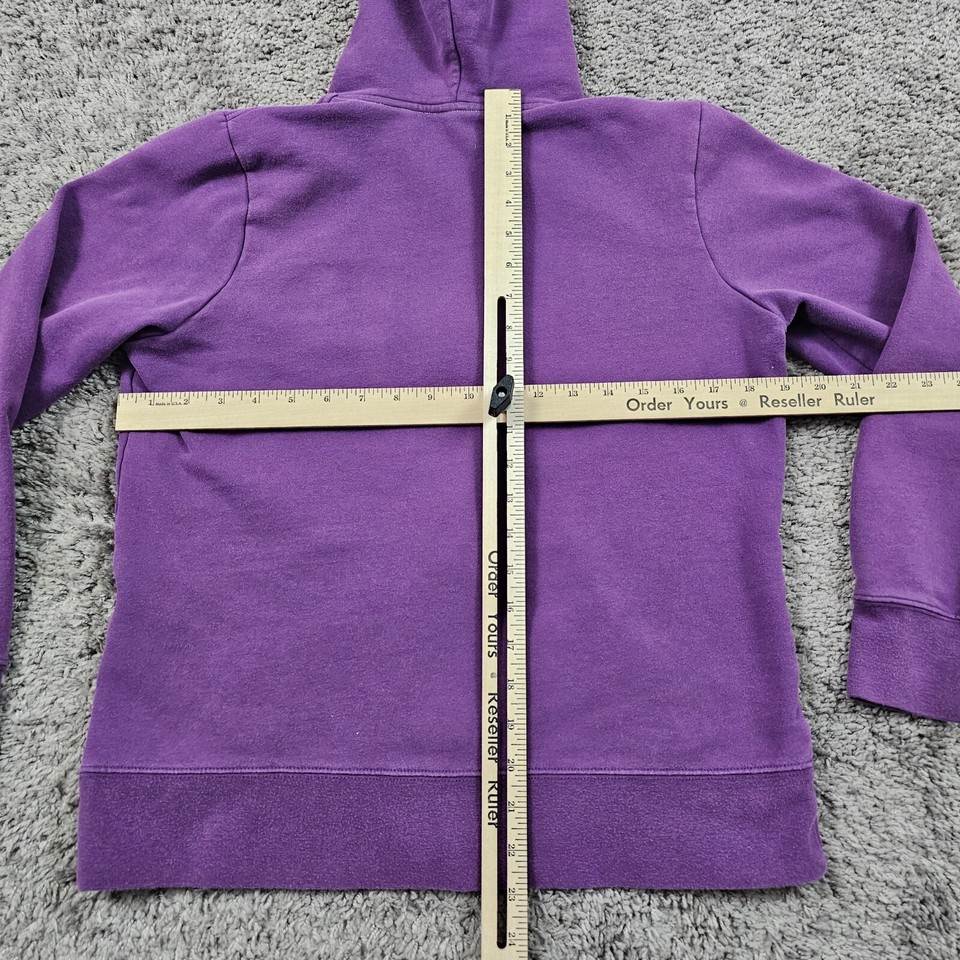 The North Face Hoodie Womens Large L Purple Fleece Full Zip Long Sleeve