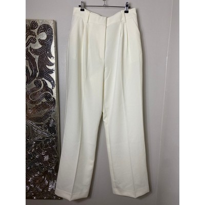 FAVORITE DAUGHTER PANTS 12 FAVORITE PANT WHITE WIDE LEG TAILORED QUIET LUXURY