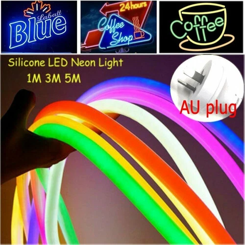 LED Flexible Strip Light 12V SMD2835 Neon Tube IP68 Outdoor Rope Home Bar Decora