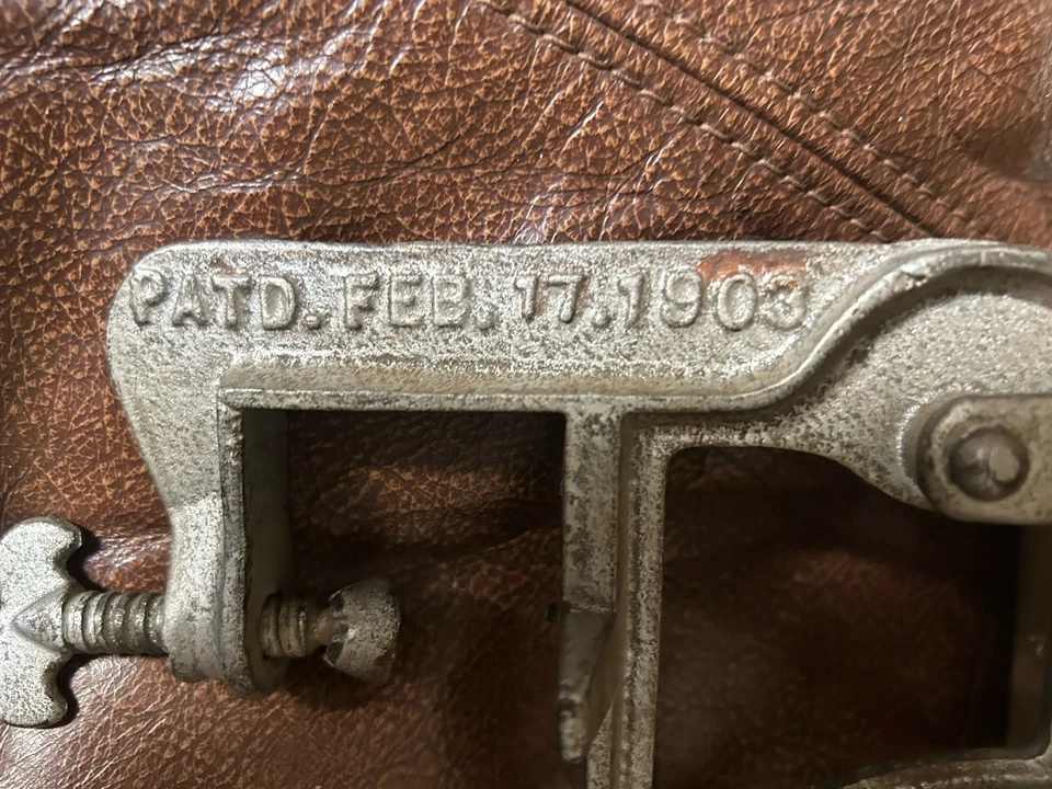 Antique Sleeve Ironing Board PAT Feb. 17. 1903 Cast Steel Clamp 24 1/2 X4 3/4 - Image 4 of 4