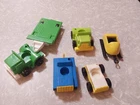Six Vintage Fisher Price Little People Vehicles~Ski Mobile~Car~ Trks and hauler