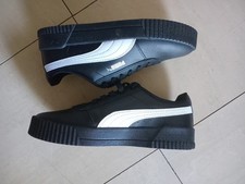 Image of Puma Carina PFS Ladies Black & White Trainers Size 3.5