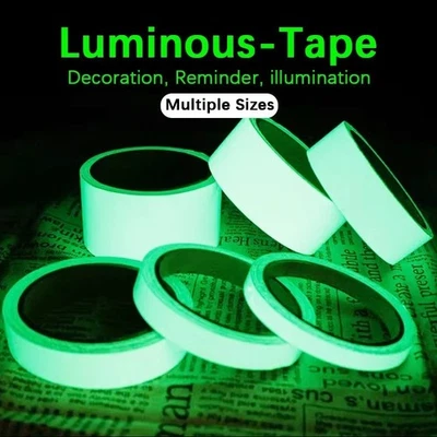 3M Self Adhesive Luminous Tape Fluorescent Night Glow in the Dark Safety Sticker - image 1 of 4