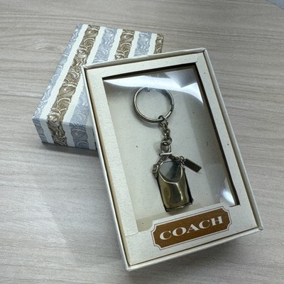 小物 90s Vintage Coach Duffle Sac Key Fob Vintage Coach 90s Dufflesac Keychain NIB Brass Bag Charm Authentic