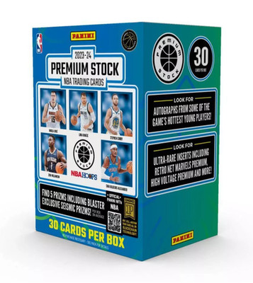 2023-24 Panini NBA Hoops Premium Stock Trading Cards Blaster Box - 5 Prizms  