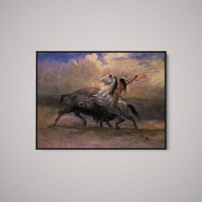 Albert Bierstadt - Sketch for the Last of the Buffalo - Paper or Canvas