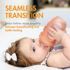 Nursh Curve Silicone Baby Bottle Nipples - Food-Grade Silicone Bottle Nipples...