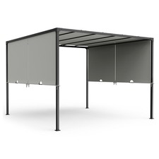 VonHaus Garden Pergola with Roof 3x3m – Sliding Double Roof, for Outdoor & Patio