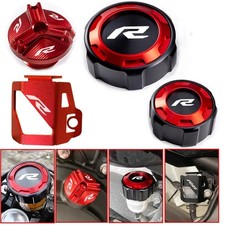 Brake Fluid Tank Cover Set For Yamaha YZF R6 2010-2025 CNC Aluminium