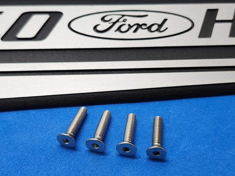 Prof. Placa y tornillos restaurados de placa de admisión Ford Mustang GT 1987-1993, LX 5.0 HO Foto 2 de 4