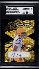 Marketplace image: 2024 Leaf X-Centric SUPERFRACTOR GOLD Jayden Daniels 1/1 SGC Auto 10/Authentic
