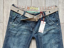 Next belted Boyfriend relaxed fit jeans 100 cotton buckle 18 L W38 L33 Y2K NEW