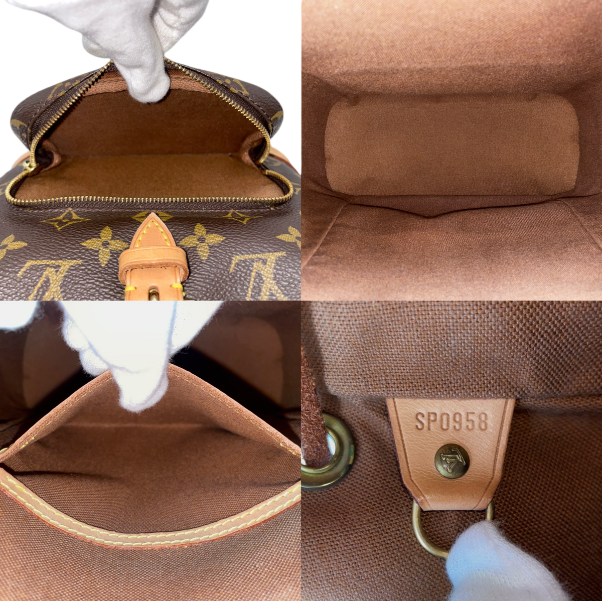 Louis Vuitton Monogram Montsouris MM Backpack M51136 SP0036 145919 Auth LOUIS VUITTON Monogram Montsouris MM Backpack M51136  main image 2