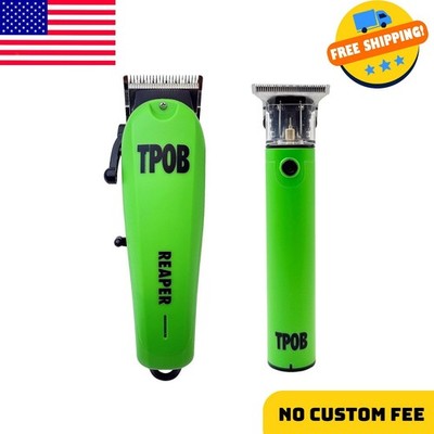 Slime 2 Ghost Black Clipper Trimmer Set Barber Hair Clippers for Men 6800 RPM