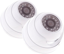 Indoor HD 720 Dome Camera Twin Pack, Hdc-302W-2, SV-8C-4ABFX Smart Home CCTV Kit